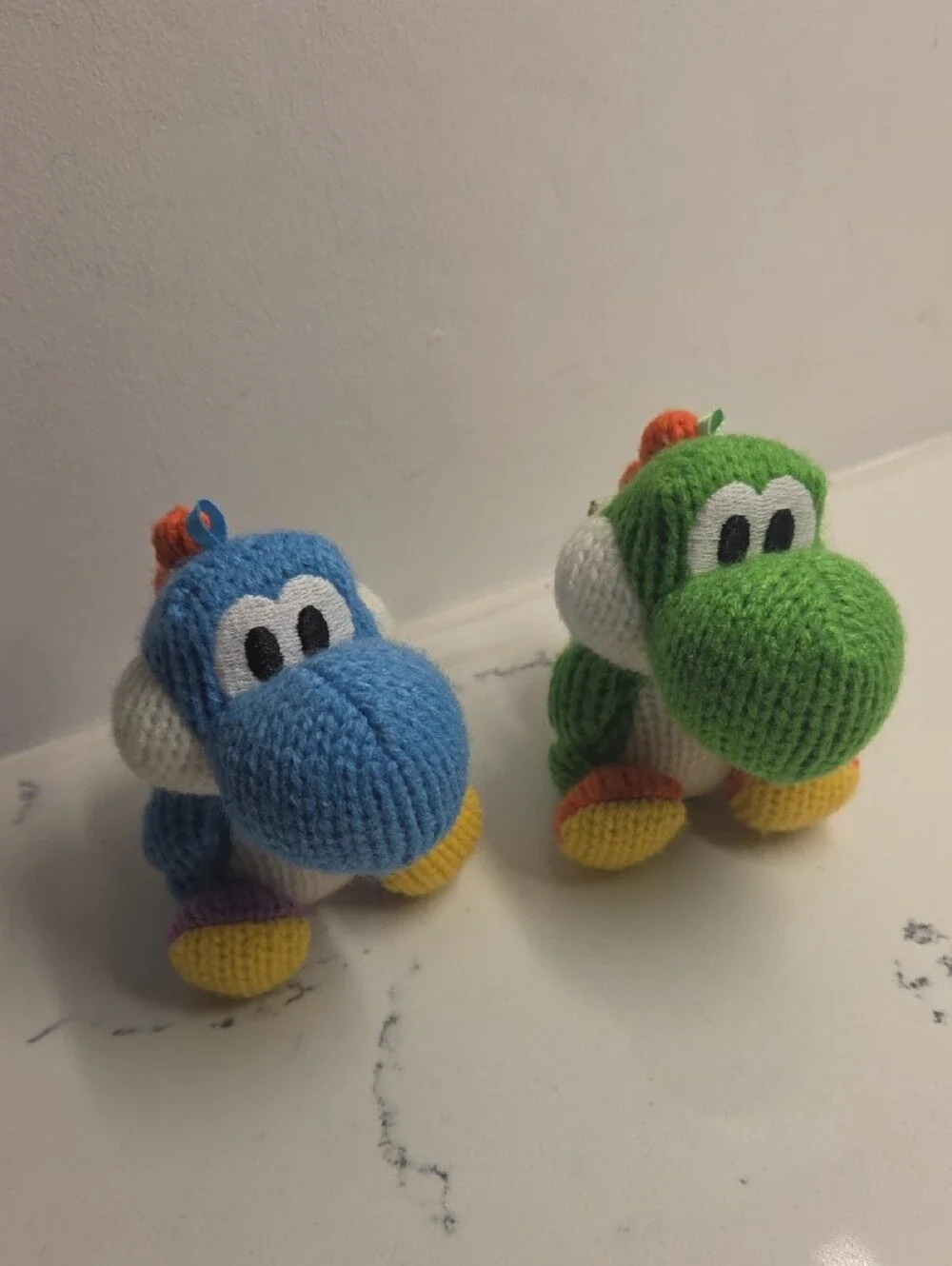 4 Nintendo Plush Characters Set - Green Yoshi, Blue Yoshi & Mario